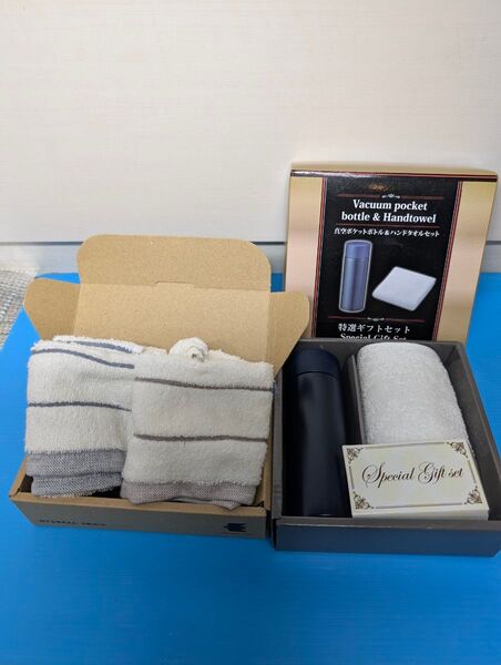 新品 内海産業 真空ステンレスボトル 三井住友信託銀行 タオル 3枚