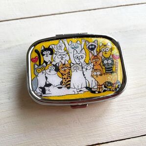 ピルケース アクセサリーケース ネコ かわいい ハンドメイド