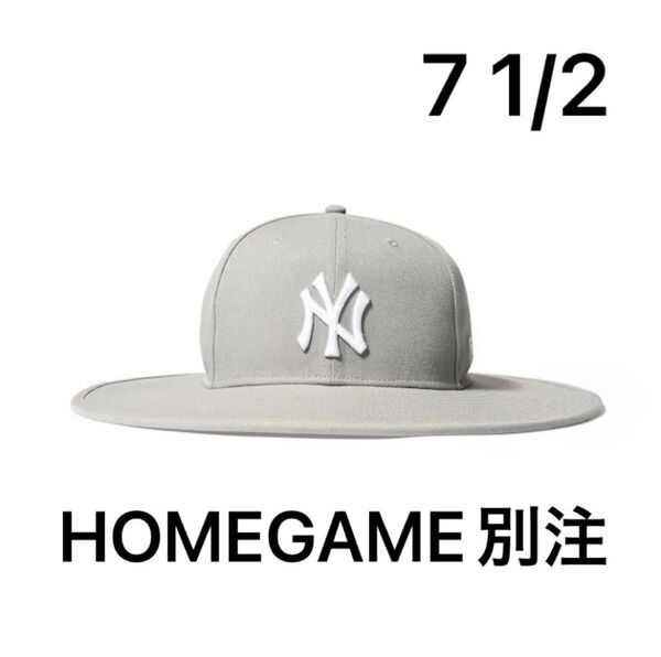 NEW ERA New York Yankees - CO FITTED LONGBRIM HAT GREY 7 1/2