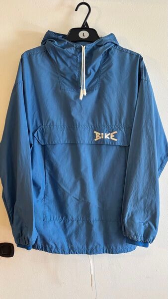 BIKE ハーフジップ プルオーバー サイクルジャケット ブルー L 古着