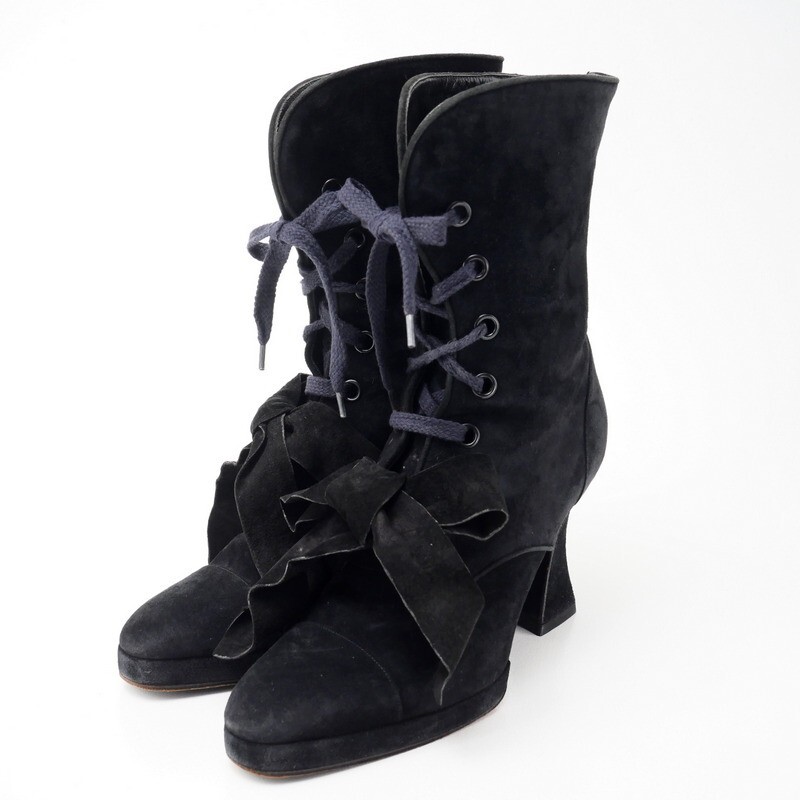 CHANEL シャネル ブーツ 黒 EU36(22.5cm位) 4100125F0118 Yahoo!オークション -「シャネル ブーツ 36」(シャネル) (し)の