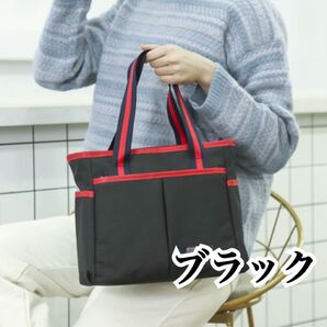 新品 ブラック ランチトートバッグ 2WAY ゴルフ お弁当