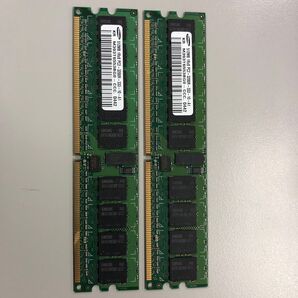 SAMSUNG メモリ PC2-3200R 512MB 2枚セット
