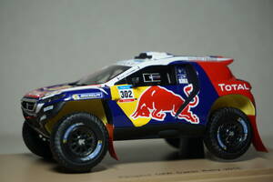 1/43 パリダカ ペテランセル spark Peugeot 2008 DKR #302 Peterhansel 2015 Dakar Rally プジョー ダカール ラリー TOTAL トタル スパーク