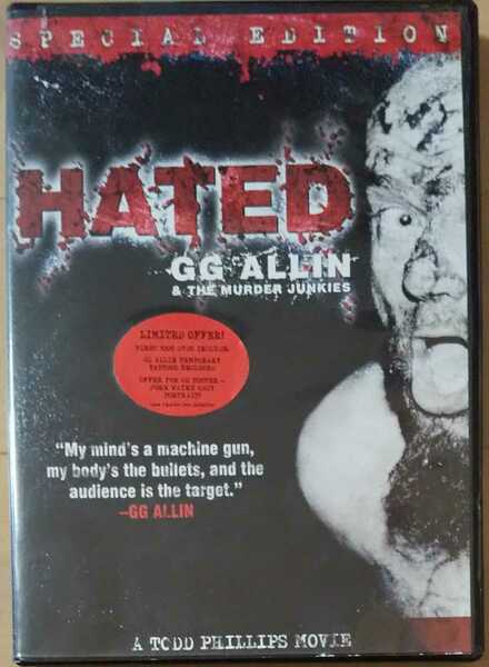 GG Allin & The Murder Junkies Hated DVD Special Edition ステッカー付き