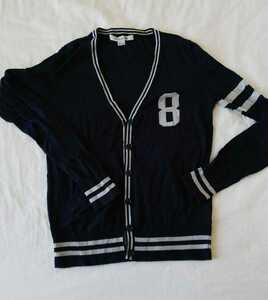 Forever21 Cardigan Number Navy Navy S Forever 21