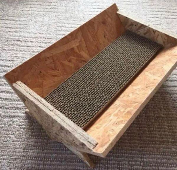 猫ちゃんベッド、猫爪とぎ、4way活用 ハンドメイド