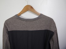 MR.OLIVE ミスターオリーブ M-7136 DIFFERENT MATERIAL LONG SLEEVE SWITCHING CUT&SEWN シャツ生地 切り替え 長袖 カットソー M 228K_画像6