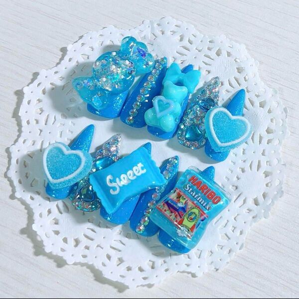 No. 169 派手ネイル ギャルネイル ゴテゴテ 鬼ロングネイル お菓子ネイル