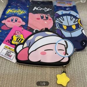 【新品未使用】星のカービィ靴下、3足 23〜25cm、コインケース1点