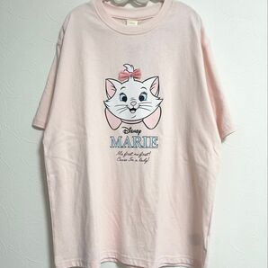 新品未使用 Disney おしゃれキャット マリーちゃん リボン付 半袖Tシャツ