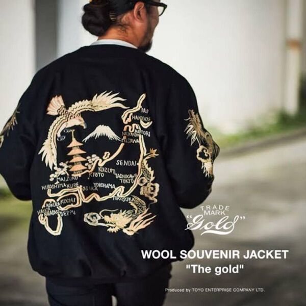 gold WOOL SOUVENIR JACKET The gold Lサイズ