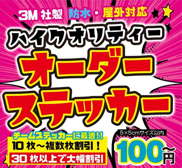 オリジナルステッカー オーダーメイド チームステッカー カッティングステッカー プリント 旧車會 暴走族 車 アウトドア