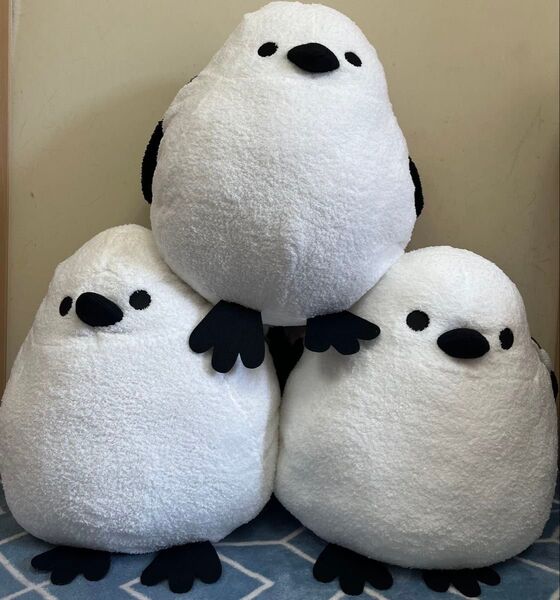 ほわもふ シマエナガ ぬいぐるみウルトラMEGA3体 おまけ付き