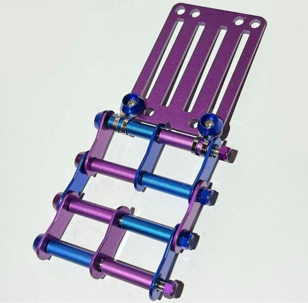 パープル×ブルー ニックス風ベルトループ 腰道具 腰袋 工具差し 4段チェーン
