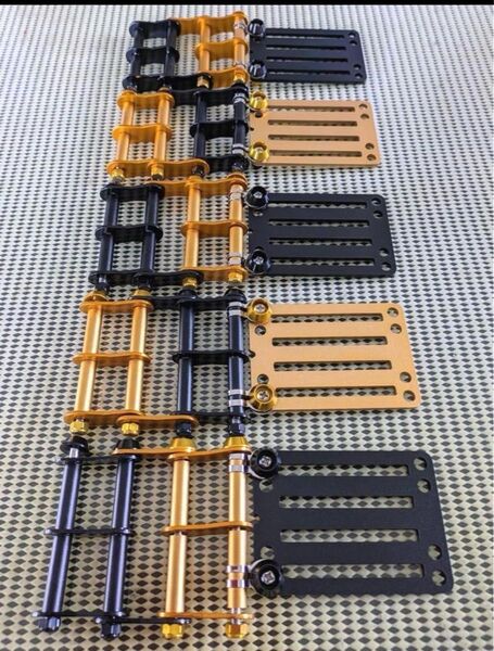 黒×金 千鳥 ニックス風ベルトループ 腰道具 腰袋 工具差し 4段チェーン付き