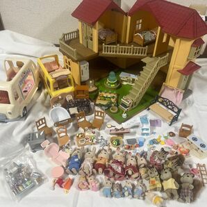 シルバニア 家 バス アイス屋 歯医者 まとめ売り 赤い屋根の大きなお家 シルバニアファミリー 人形 家具 小物 赤ちゃん お家