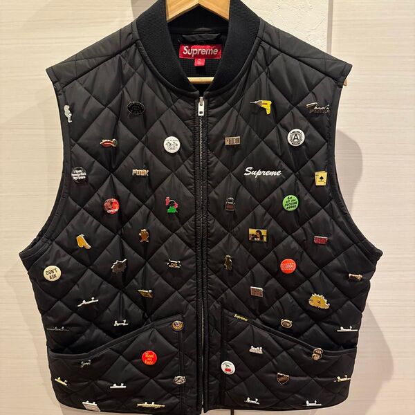 シュプリーム Supreme ピンズ キルティング ワークベスト M 23AW Pins Quilted Work Vest