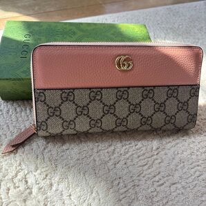 ジャンク 二つ折り財布 ピンク GG柄