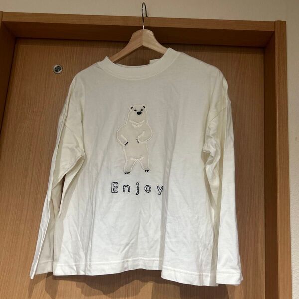 新品タグ付きw closet ホワイト長袖白くまTシャツ 長袖