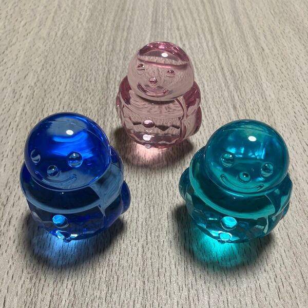 雪だるま ゆきだるま スノーマン snow man キラキラ置物 アクリルアイス アクリルストーン クリスタルフィギュア セット