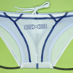 ☆新品☆S☆ GX3 SPLASH SHEER ホワイトパープル ビキニパンツ 競パン 競泳水着 透け競パン ジーバイスリー
