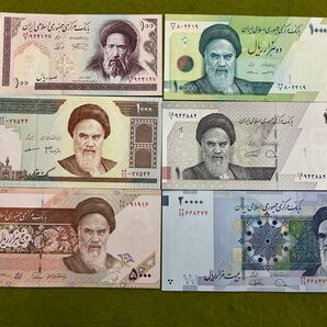 外国旧紙幣 イラン紙幣 6枚セット 未使用 ピン札