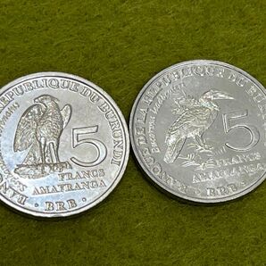 外国硬貨 アフリカ ブルンジコイン コイン 鳥類 2枚 ③