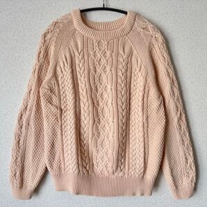 GU ケーブル編みニット L