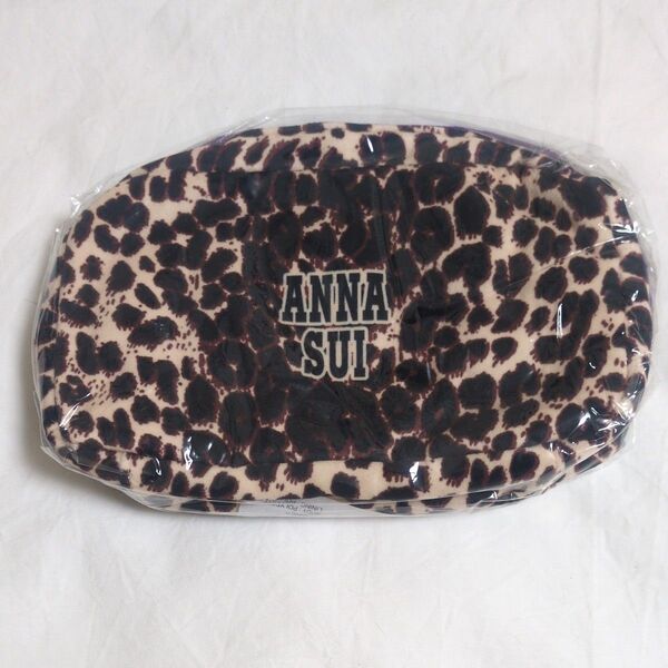 【未開封】ANNA SUI アナスイ ポーチ 豹柄 レオパード 紫 ノベルティ