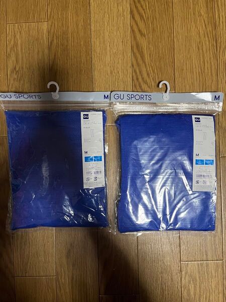 GU/ジーユー サイドシームレスレギンス(10分丈)GS ブルー M 2枚