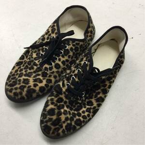  free shipping * leopard print sneakers * leopard print slip-on shoes * suede *25.0.*LL size *24.5* lady's shoes #20331s315
