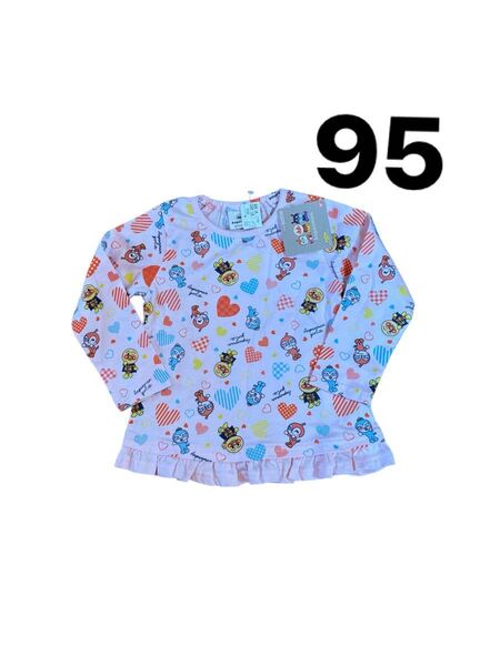 アンパンマン 長袖Tシャツ 95ピンク 女児 ハート柄 未使用