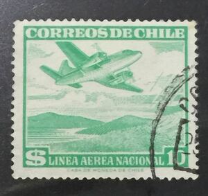  Chile stamp * mountain. lake on ... propeller machine 1960 year 