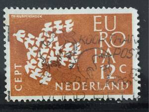 オランダ切手★ 欧州郵便電気通信主管庁会議 (ハト)1961年