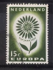 オランダ切手★ 欧州郵便電気通信主管庁会議 (花)1964年