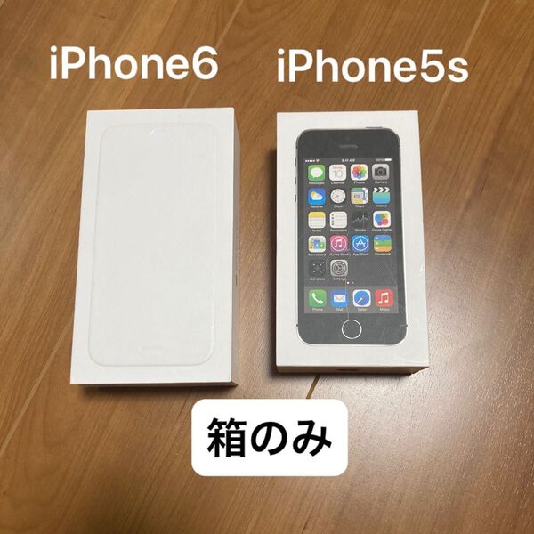 iPhone6/iPhone5S 箱のみ 2個セット (空箱 SIMピン アップルシール 解説)付属