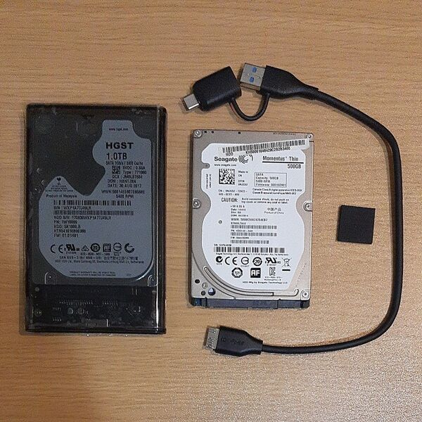 ポータブルHDD 1TB 500GB