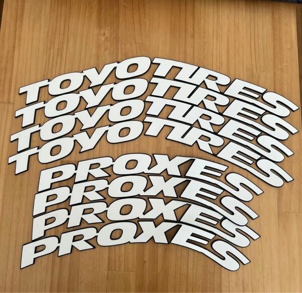 トーヨータイヤ タイヤステッカー 1台分12枚 3D ホワイトレター タイヤレター!!