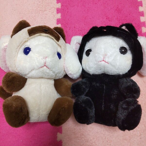 新品ぽてうさろっぴー BIGぬいぐるみ シャムネコ 黒ネコ アミューズメント景品