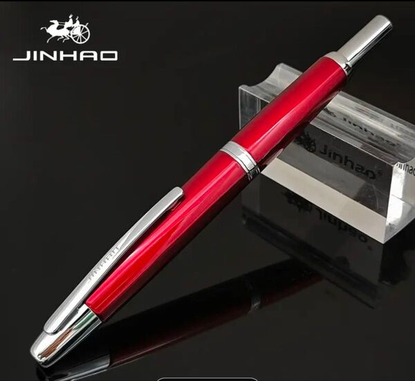 ノック式万年筆 JINHAO 10 レッド