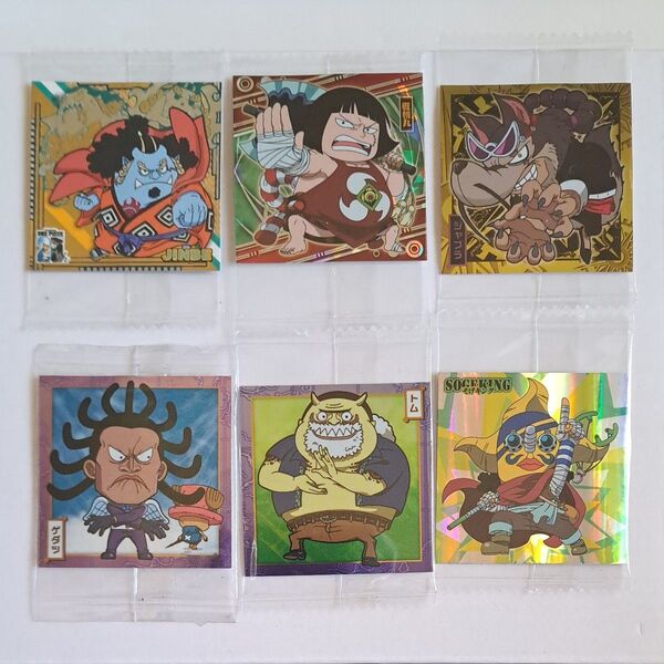 ワンピース 大海賊シールウエハース ジンベエ 25thレア SW9-36 ONE PIECE 他 シール計6枚セット