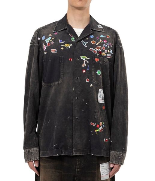 25SS Sticker Printed Corduroy Shirt