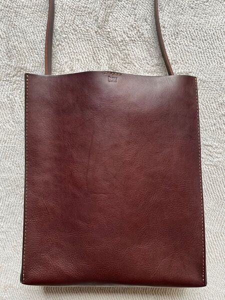 bau leather バウレザー☆四角ショルダー◇ネブラスカ