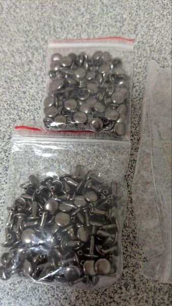 100セット レザーリベット8x7mmレザークラフトDIY修理装飾用 ブロンズ