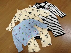 jjyk3-1536 ■ PINGU ピングー SHORH KID'S Kushies baby ■ ベビー 男の子 カバーオール Tシャツ 長袖 3点セット 50 60 70 80