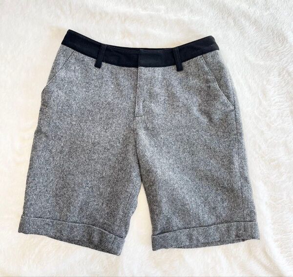 L&B LIFE&BEAUTY ツイードハーフパンツ ショートパンツ グレー ボトムス ハーフパンツ