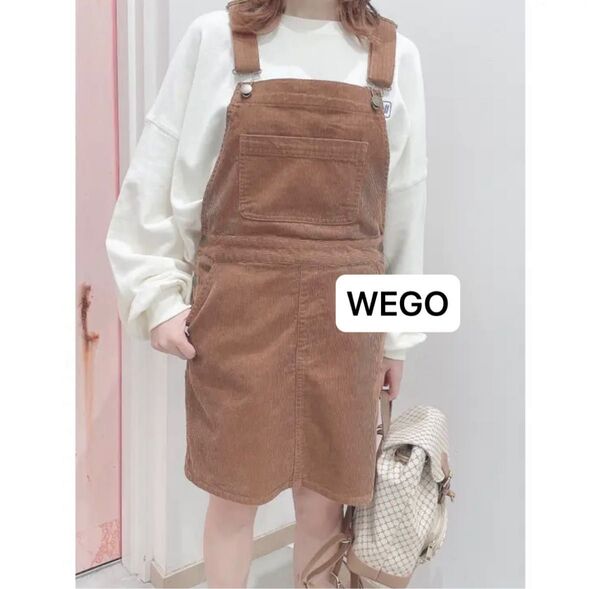 ウィゴー WEGO コーデュロイジャンパースカート ジャンスカ ブラウン ミニスカート