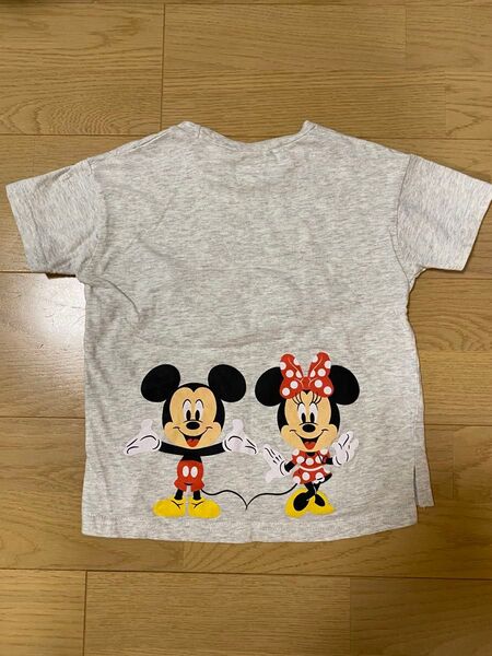 ☆美品☆100周年ミッキー&ミニーTシャツ薄グレー