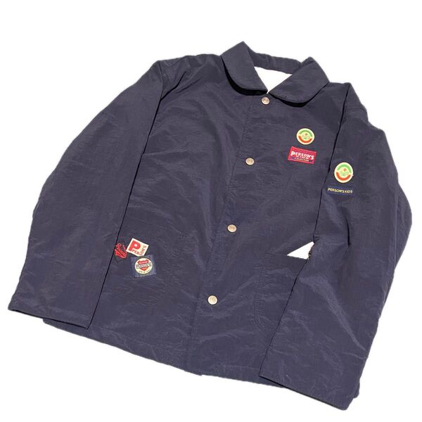 PERSONS パーソンズ アウター ジャケット ジャンバー キッズビンテージ ネイビー色 130センチ